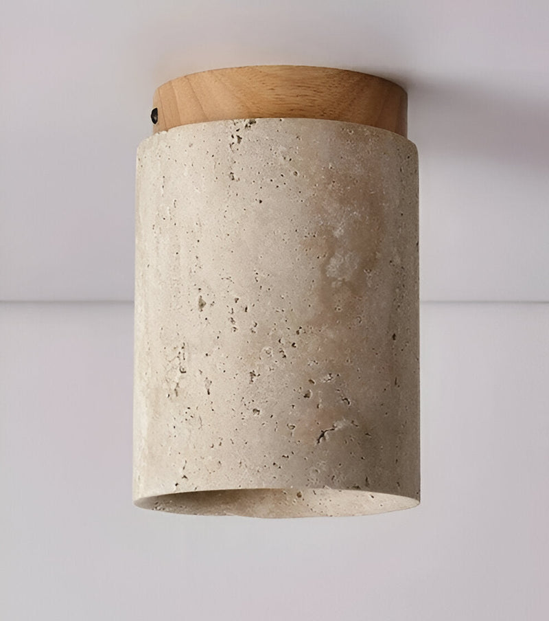 MarWood Ceiling Light - Travertine Ceiling Light - Flush Mount Spotlight