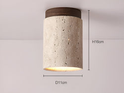 MarWood Ceiling Light - Travertine Ceiling Light - Flush Mount Spotlight