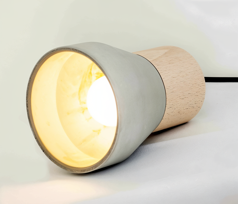 MixTint Pendant Light - Ceiling Light Made of Concrete with Wood Accents