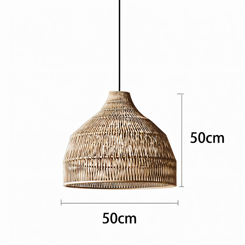 NativeHue Pendant Light - Natural Brown Rattan Hanging Lamp