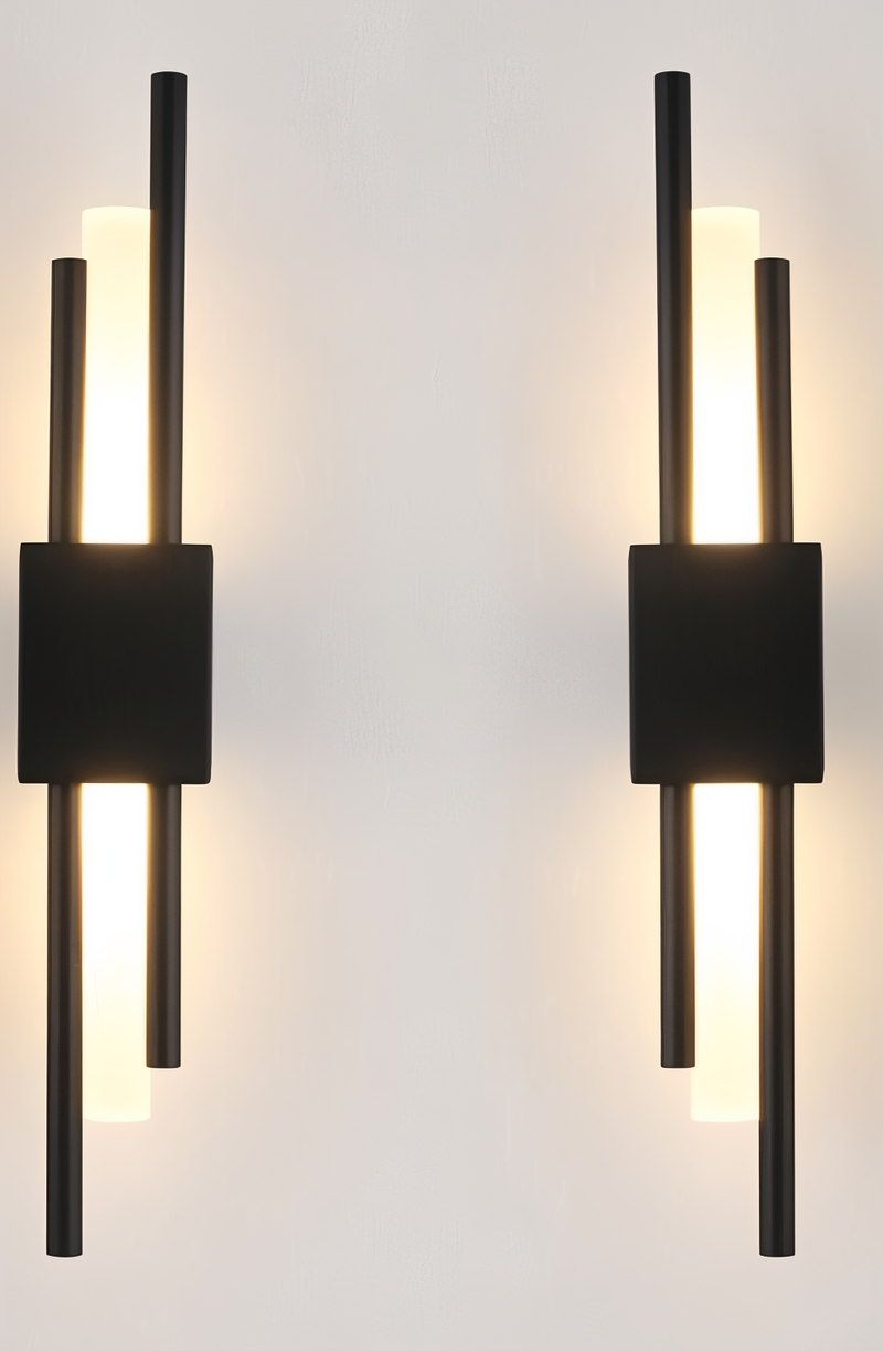 NobleGlow Gold Black Wall Light - Luxury Linear Design, Adjustable Warm/Neutral/Cool Lighting