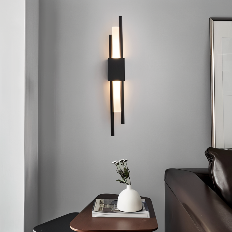 NobleGlow Gold Black Wall Light - Luxury Linear Design, Adjustable Warm/Neutral/Cool Lighting