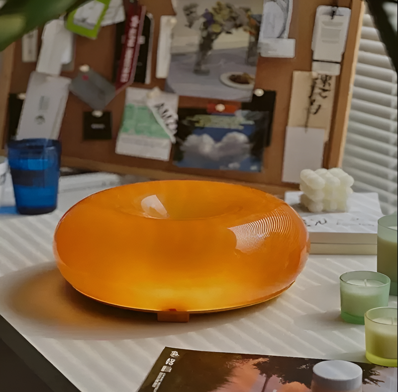 Orange Donut Lamp - Nordic Donut Glass Light - Wall Light and Table Light