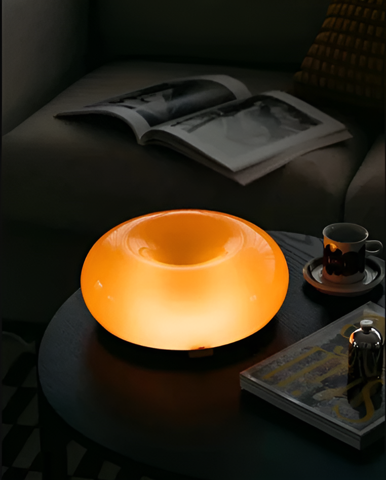 Orange Donut Lamp - Nordic Donut Glass Light - Wall Light and Table Light