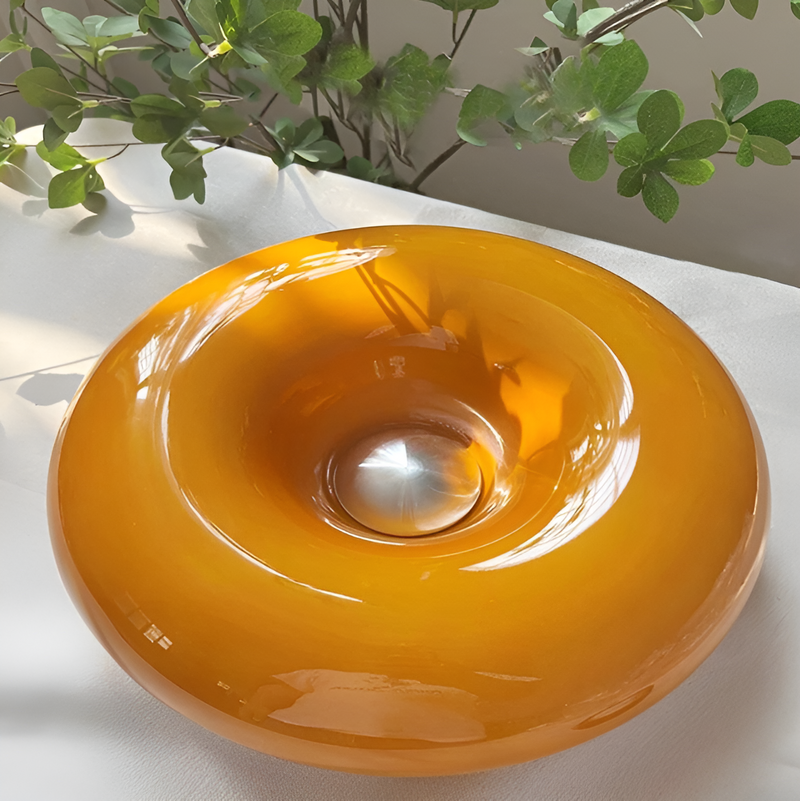 Orange Donut Lamp - Nordic Donut Glass Light - Wall Light and Table Light