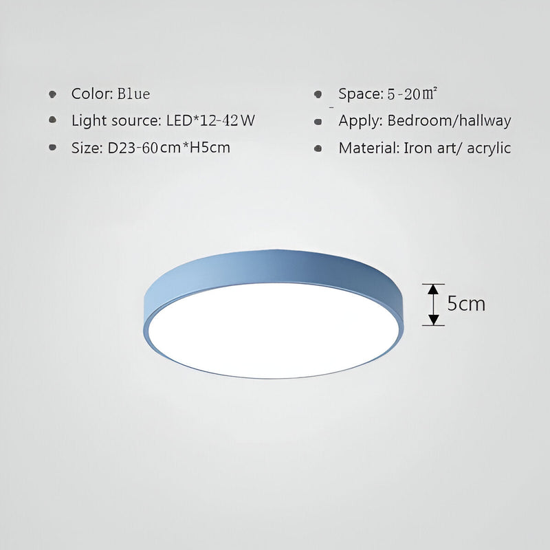 Orb Ceiling Light - Round LED Ceiling Light - Macaron Ceiling Mount Light