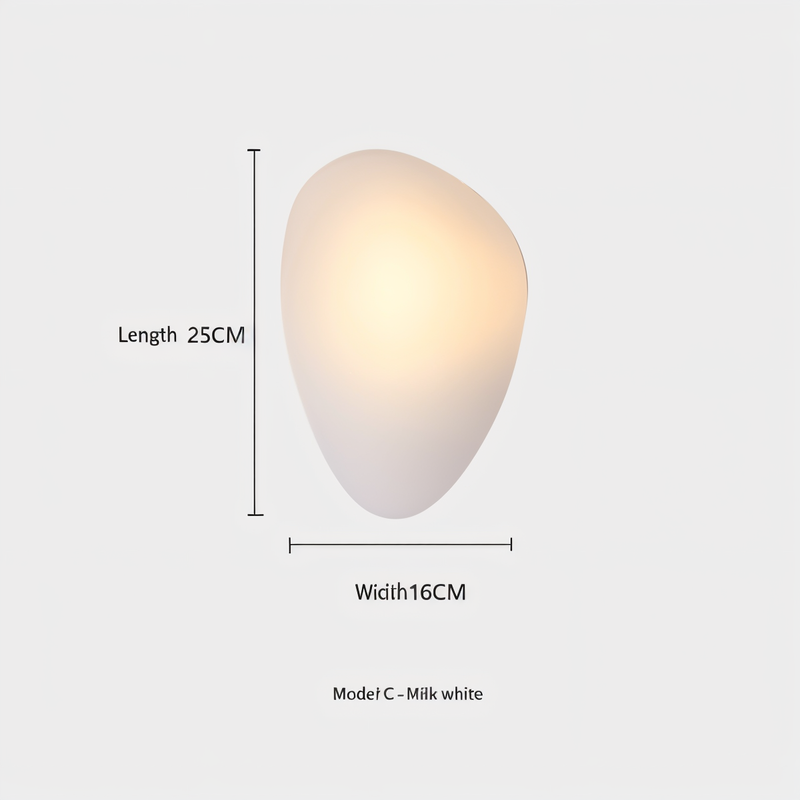 PebbleHue WallLight - Illuminating LED Wall Lamp made of Glass in Nordic Style