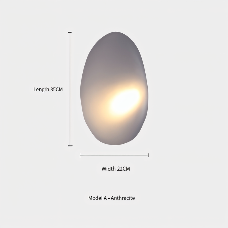 PebbleHue WallLight - Illuminating LED Wall Lamp made of Glass in Nordic Style