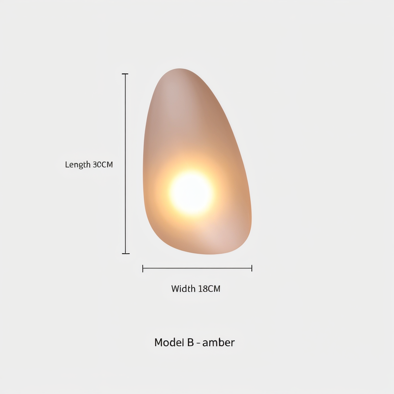 PebbleHue WallLight - Illuminating LED Wall Lamp made of Glass in Nordic Style