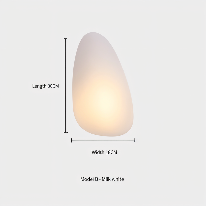 PebbleHue WallLight - Illuminating LED Wall Lamp made of Glass in Nordic Style