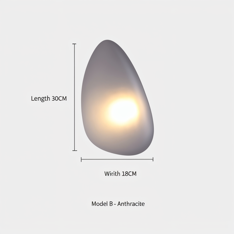 PebbleHue WallLight - Illuminating LED Wall Lamp made of Glass in Nordic Style