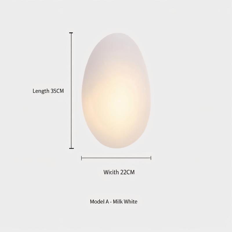 PebbleHue WallLight - Illuminating LED Wall Lamp made of Glass in Nordic Style