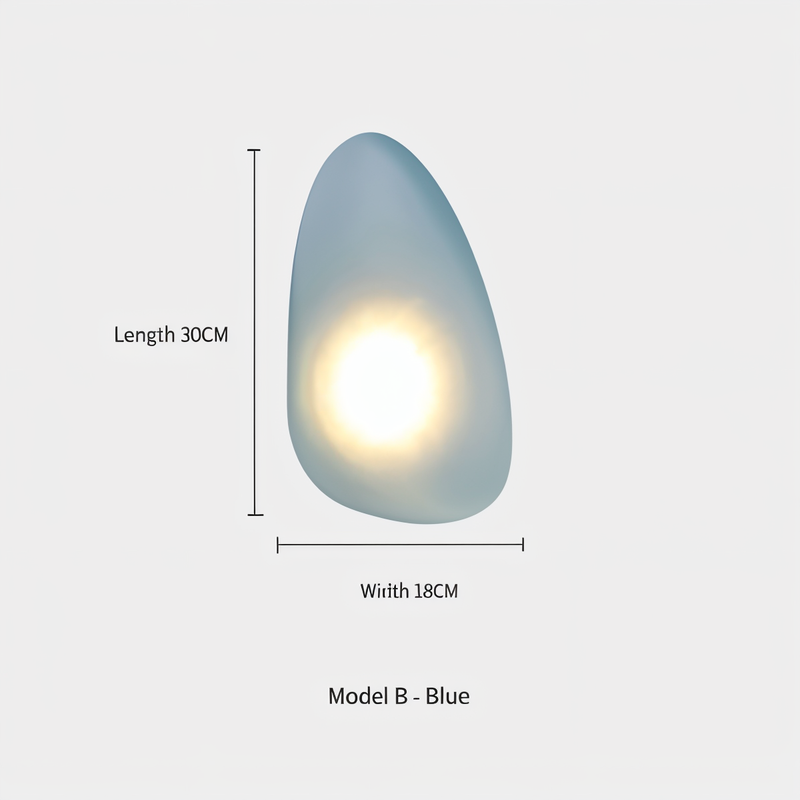 PebbleHue WallLight - Illuminating LED Wall Lamp made of Glass in Nordic Style