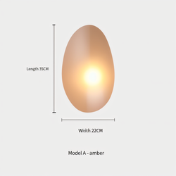 PebbleHue WallLight - Illuminating LED Wall Lamp made of Glass in Nordic Style