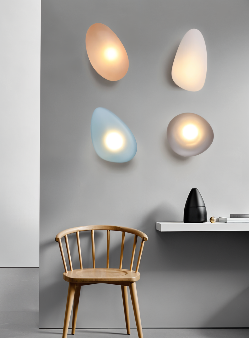 PebbleHue WallLight - Illuminating LED Wall Lamp made of Glass in Nordic Style