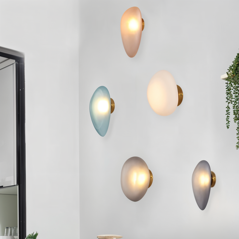 PebbleHue WallLight - Illuminating LED Wall Lamp made of Glass in Nordic Style