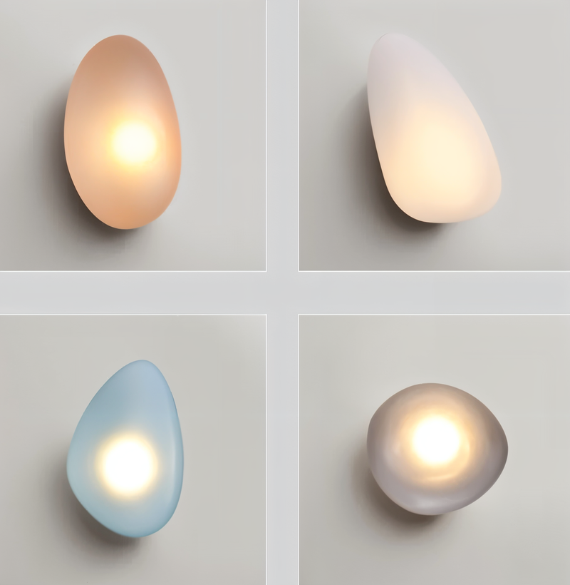 PebbleHue WallLight - Illuminating LED Wall Lamp made of Glass in Nordic Style