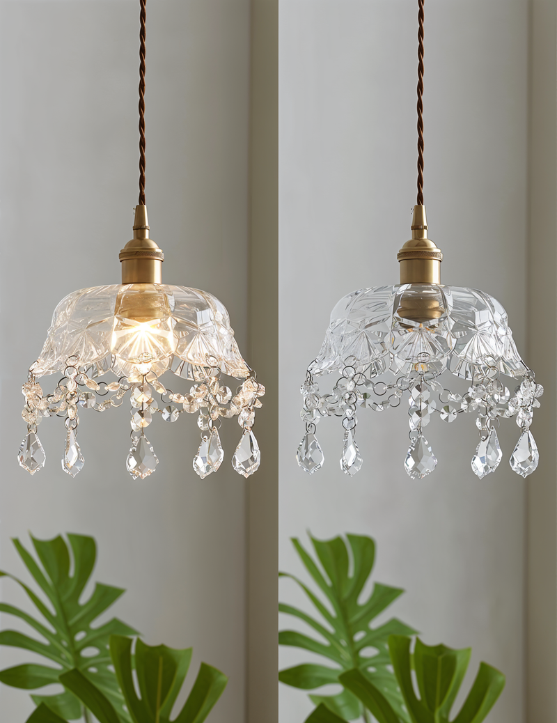 Retro Chime Chandelier - Luxurious Crystal Glass Pendant Lights