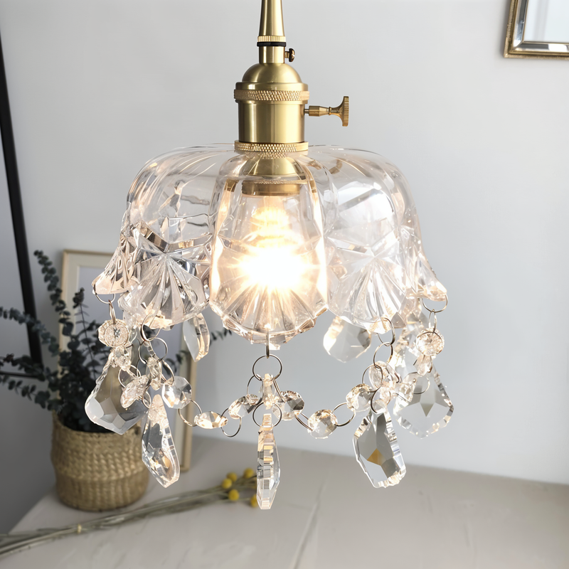 Retro Chime Chandelier - Luxurious Crystal Glass Pendant Lights