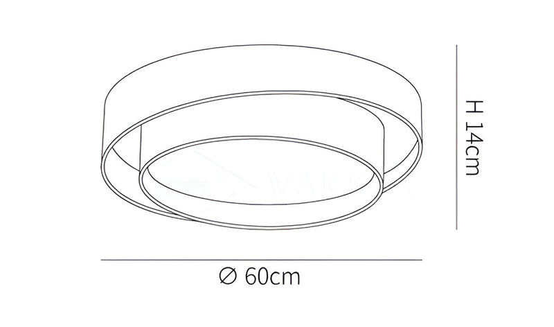 RingLight - LED Round Flush Mount Ceiling Light - Surface Mount Ceiling Light