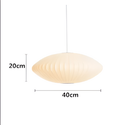 RoundRipples - White Canopy Fabric Bubble Pendant Light