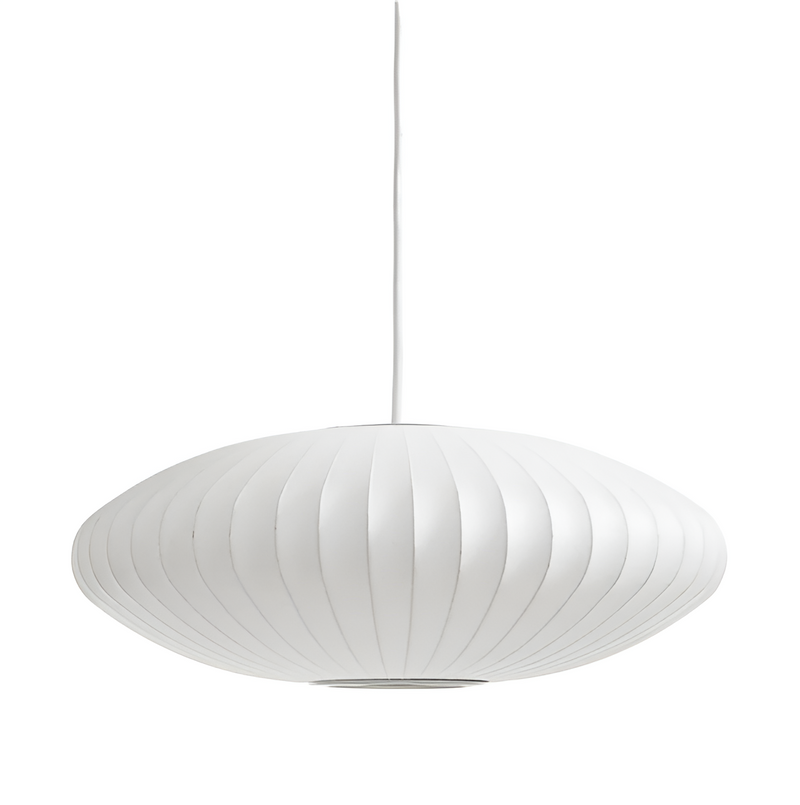 RoundRipples - White Canopy Fabric Bubble Pendant Light