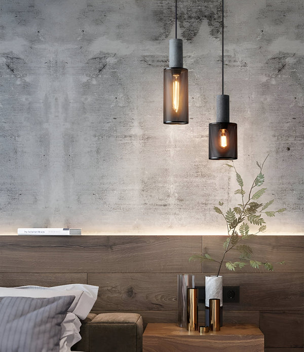 RusMic Pendant Light - Modern Retro Black Industrial Light - Adjustable Hanging Lamp