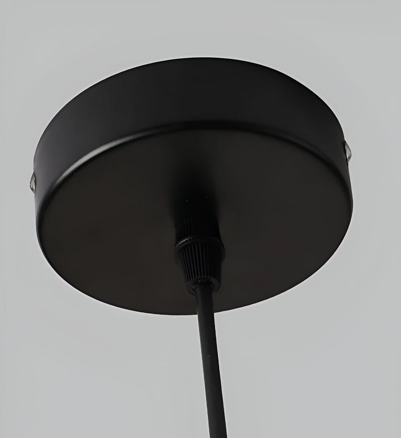 RusMic Pendant Light - Modern Retro Black Industrial Light - Adjustable Hanging Lamp