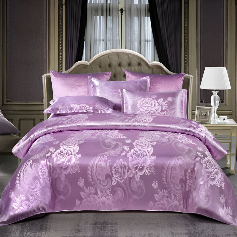 Satin Splendor Duvet - Duvet Cover Satin - Premium Jacquard Bed Linen - European Bed Linen Set