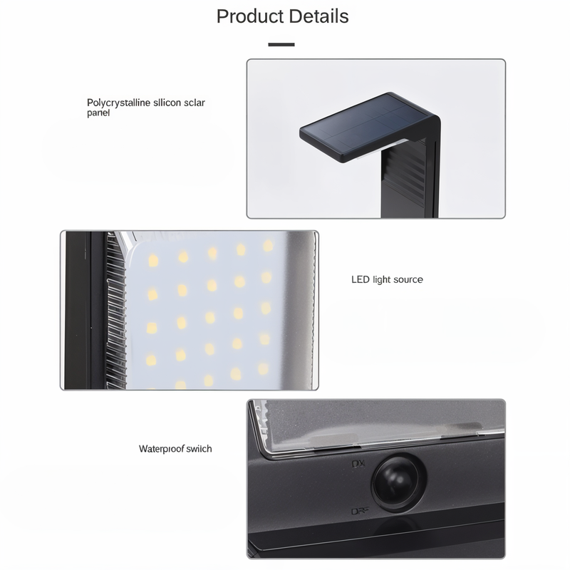 SolShine - Solar-L-shaped garden lights with IP66 waterproofing