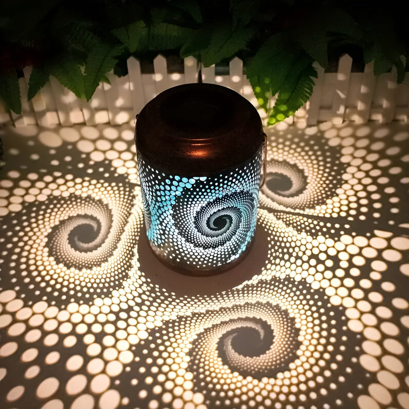 SpiralCircle - Solar projector lamp with spiral patterns