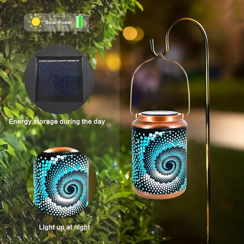 SpiralCircle - Solar projector lamp with spiral patterns