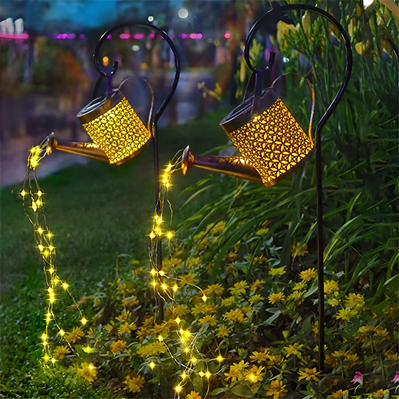 SunSprinkles - Hollow Outdoor Lights - Solar Watering Can with Lighting