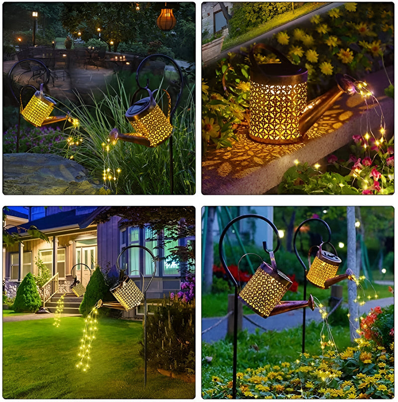 SunSprinkles - Hollow Outdoor Lights - Solar Watering Can with Lighting