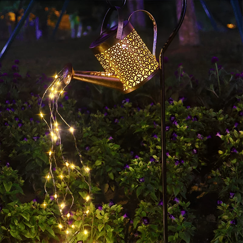 SunSprinkles - Hollow Outdoor Lights - Solar Watering Can with Lighting