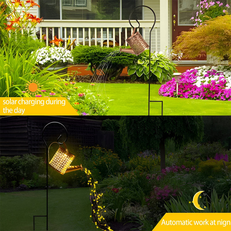 SunSprinkles - Hollow Outdoor Lights - Solar Watering Can with Lighting