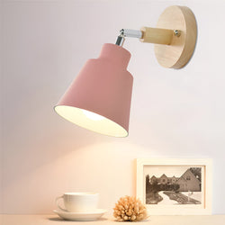 SwivelShine - Mounted iron wall light with pull cord switch