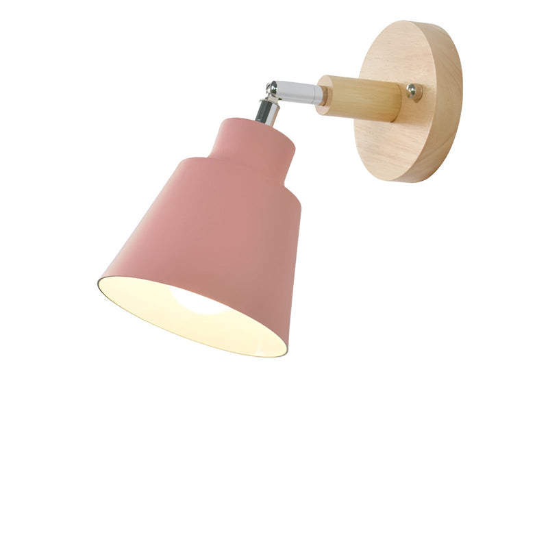 SwivelShine - Mounted iron wall light with pull cord switch