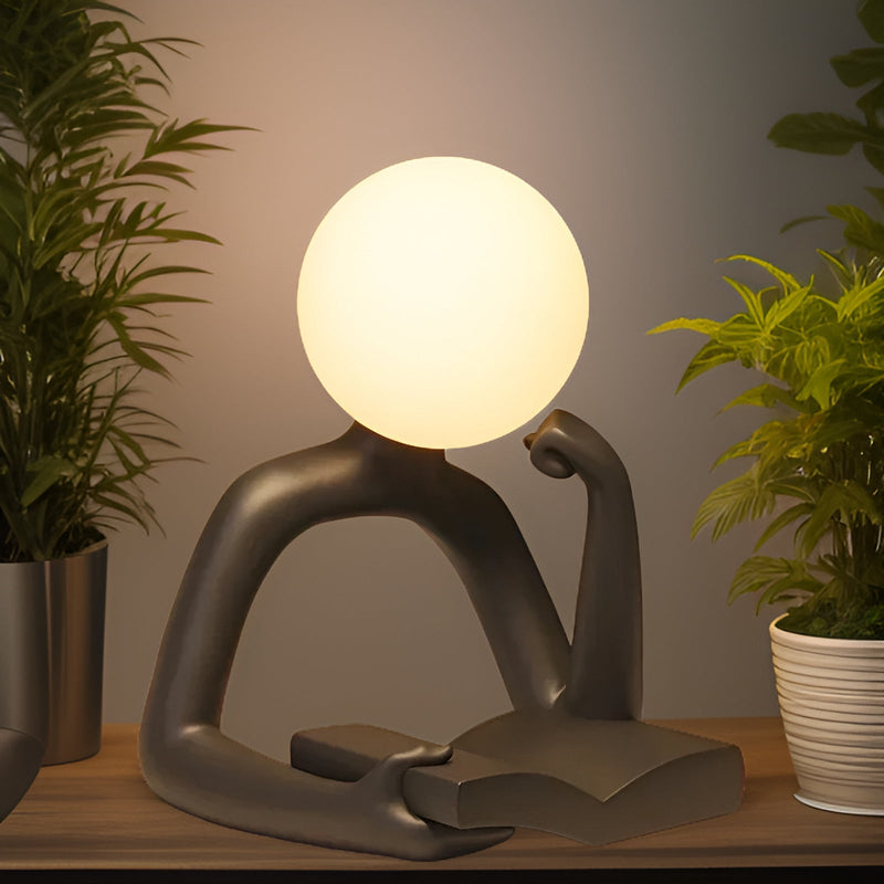 Thinker Moon - Aesthetic Moon Think Sculpture Night Light