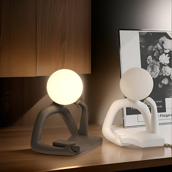 Thinker Moon - Aesthetic Moon Think Sculpture Night Light