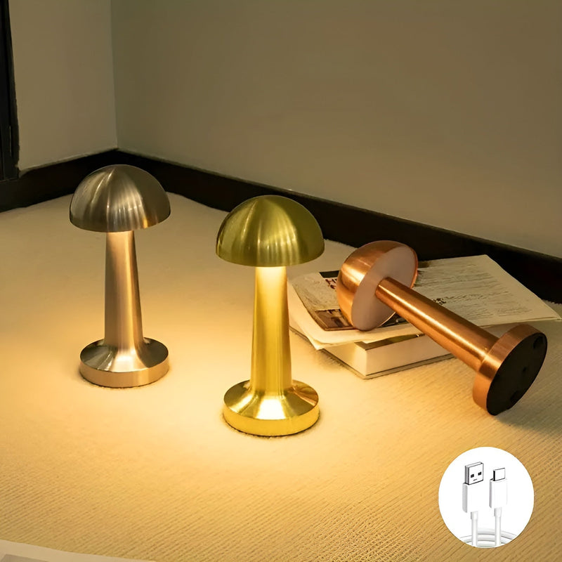 TopTouch Table Lamp - Wireless Retro Mushroom LED Light