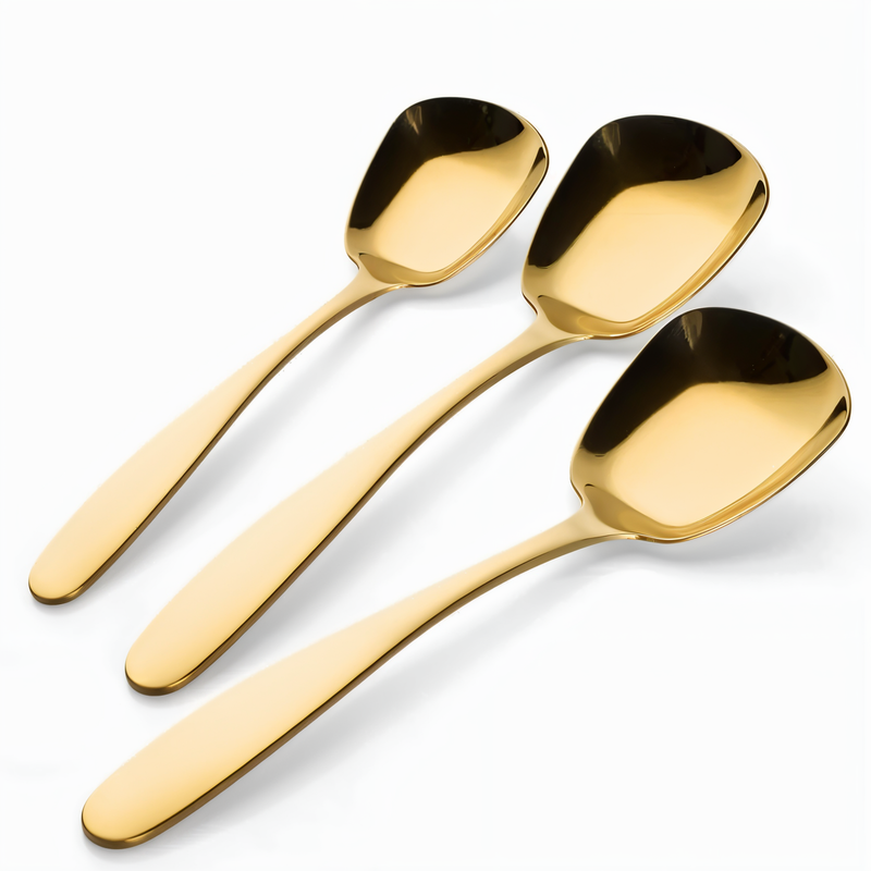 TrioLadle-3-piece serving spoon set in stainless steel - dish set