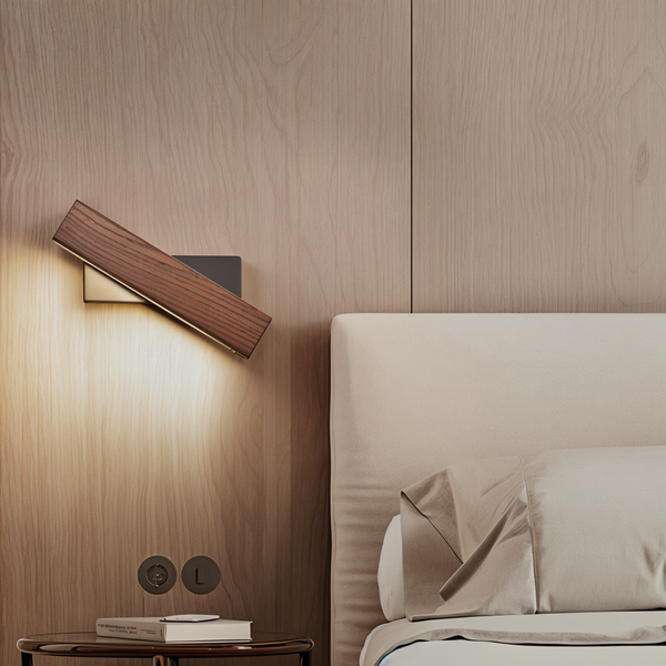 Twisted Wall Lamp - 360° Rectangular LED Wall Lamp made of Wood