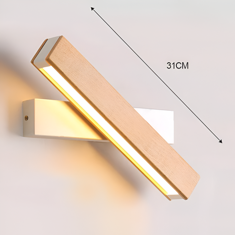 Twisted Wall Lamp - 360° Rectangular LED Wall Lamp made of Wood