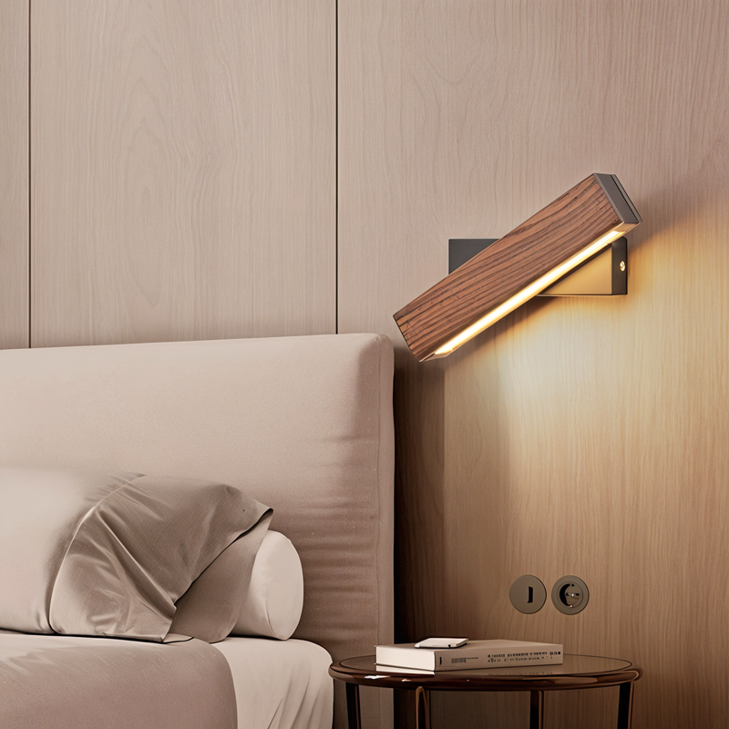 Twisted Wall Lamp - 360° Rectangular LED Wall Lamp made of Wood