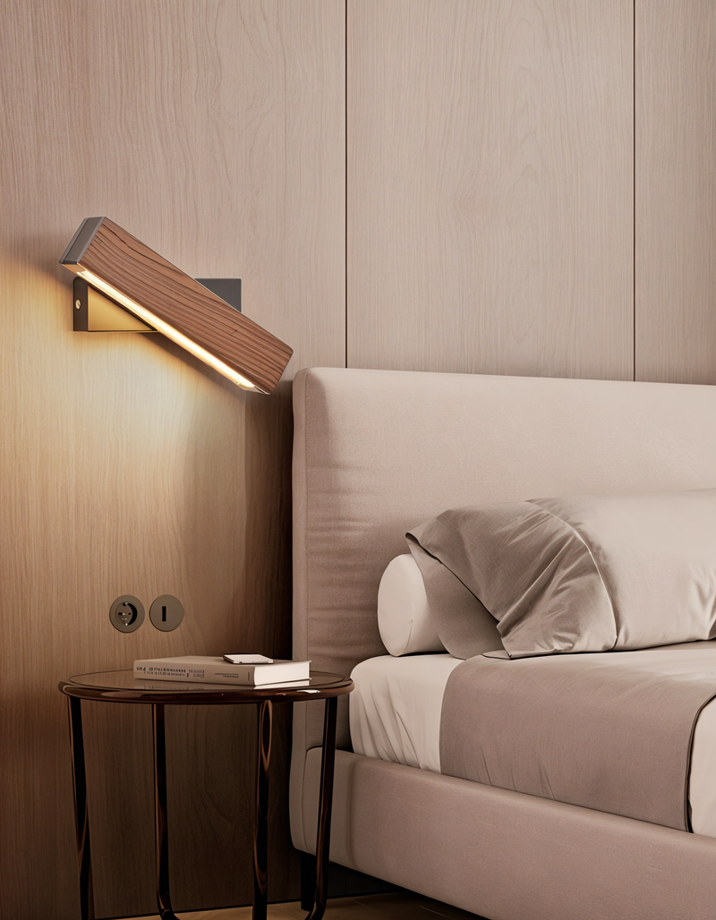 Twisted Wall Lamp - 360° Rectangular LED Wall Lamp made of Wood