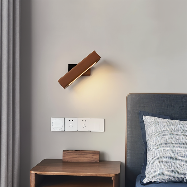 Twisted Wall Lamp - 360° Rectangular LED Wall Lamp made of Wood