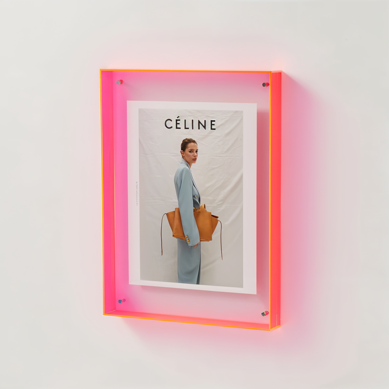 VividAcryl - Neon 80s Style Acrylic Floating Picture Frame