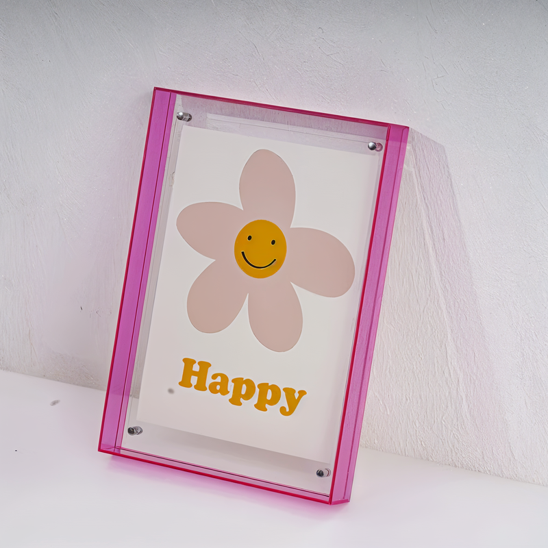 VividAcryl - Neon 80s Style Acrylic Floating Picture Frame