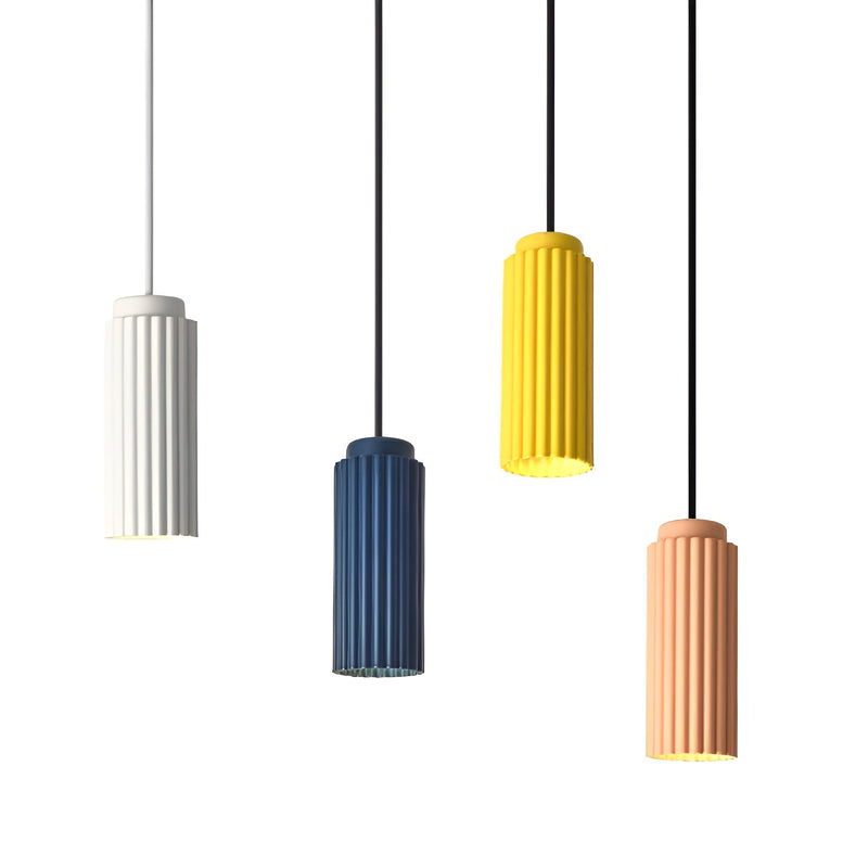 Wavy Nordic Pendant Lamp - Cylindrical Hanging Light